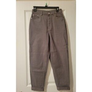 H&M Divided High-Waisted High Ankle/Capri Mom Jeans - Dark Taupe/Gray Size 6